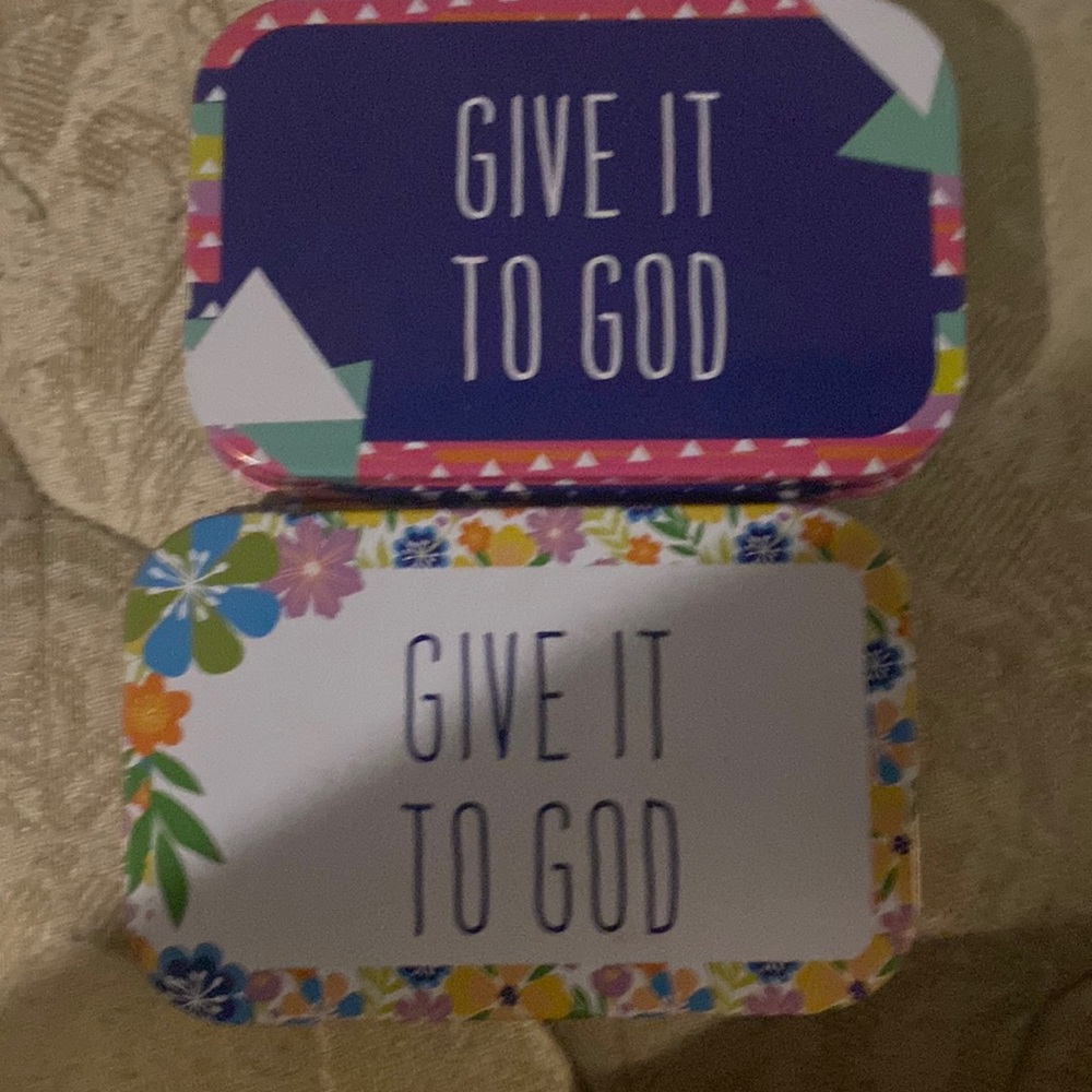prayer boxes , with notepad and pencils in them